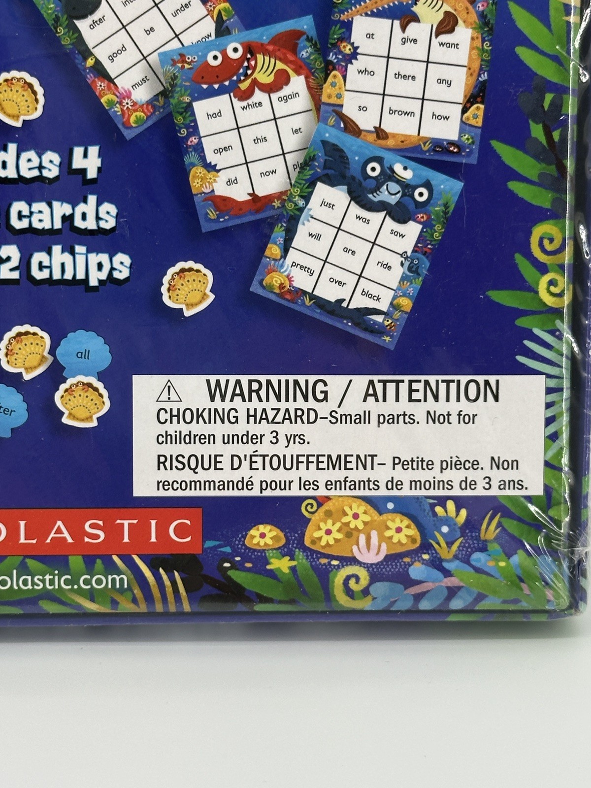 Scholastic Sight 72 Words Bingo Game 2-4 Players Age 5+ Educational SEALED