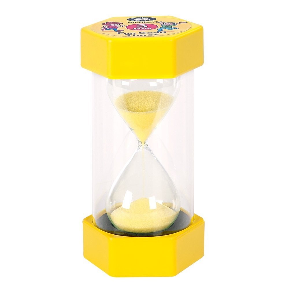 NIP Super Duper Publications Webber Fun Sand Timer (3 Minute) – Yellow