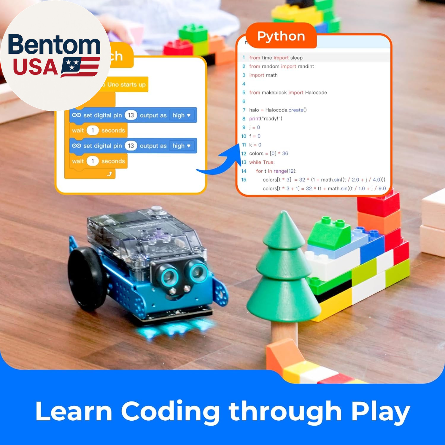 Mbot2 Coding Robot for Kids, Code Learning Support Scratch & Python Programming,