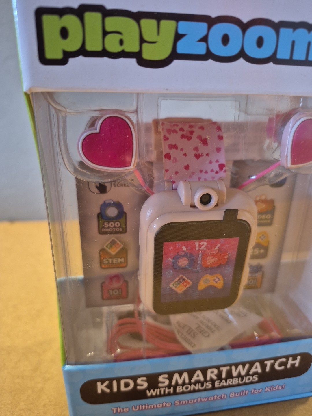 PlayZoom Kids Girls Pink Smartwatch Ages 4+ 25 Games 10 Audiobooks New