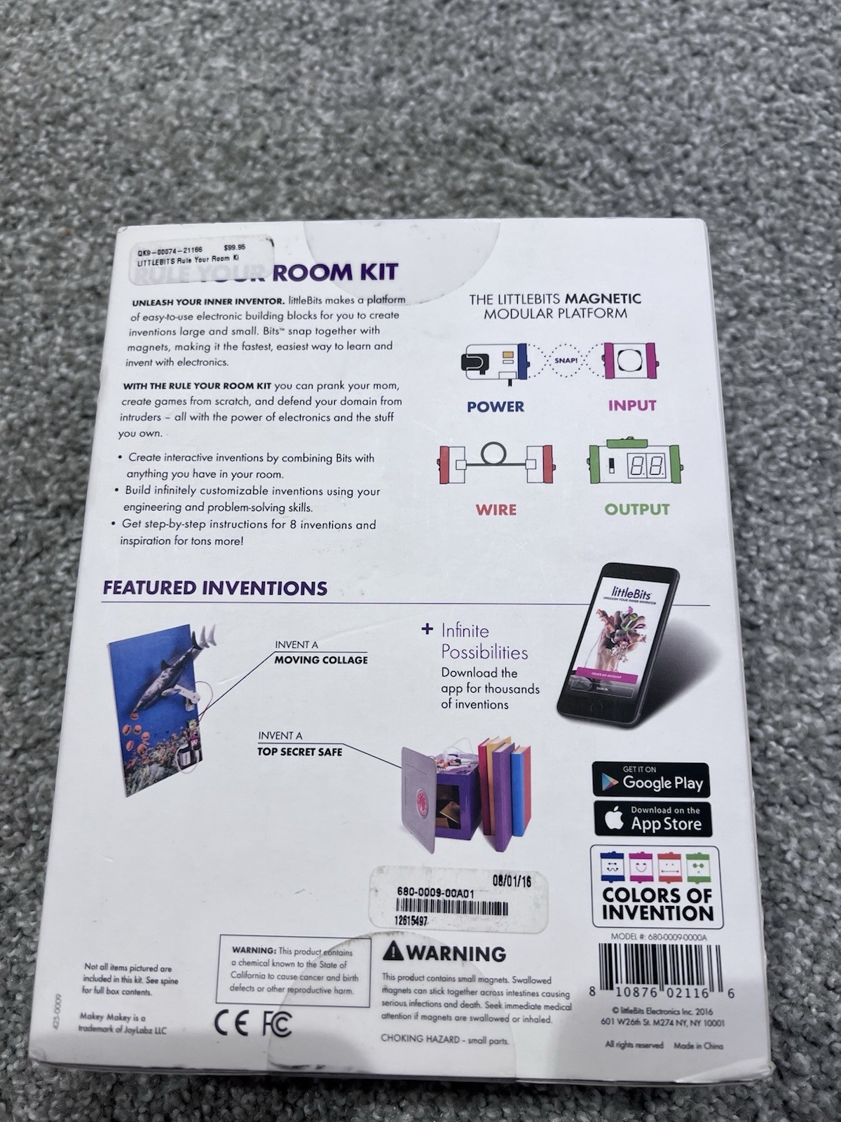 LittleBits RULE YOUR ROOM KIT Educational Learning Electro Build Block New