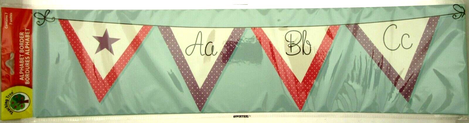 Teaching Tree Alphabet Border 7 pack Educational Poster – Blue