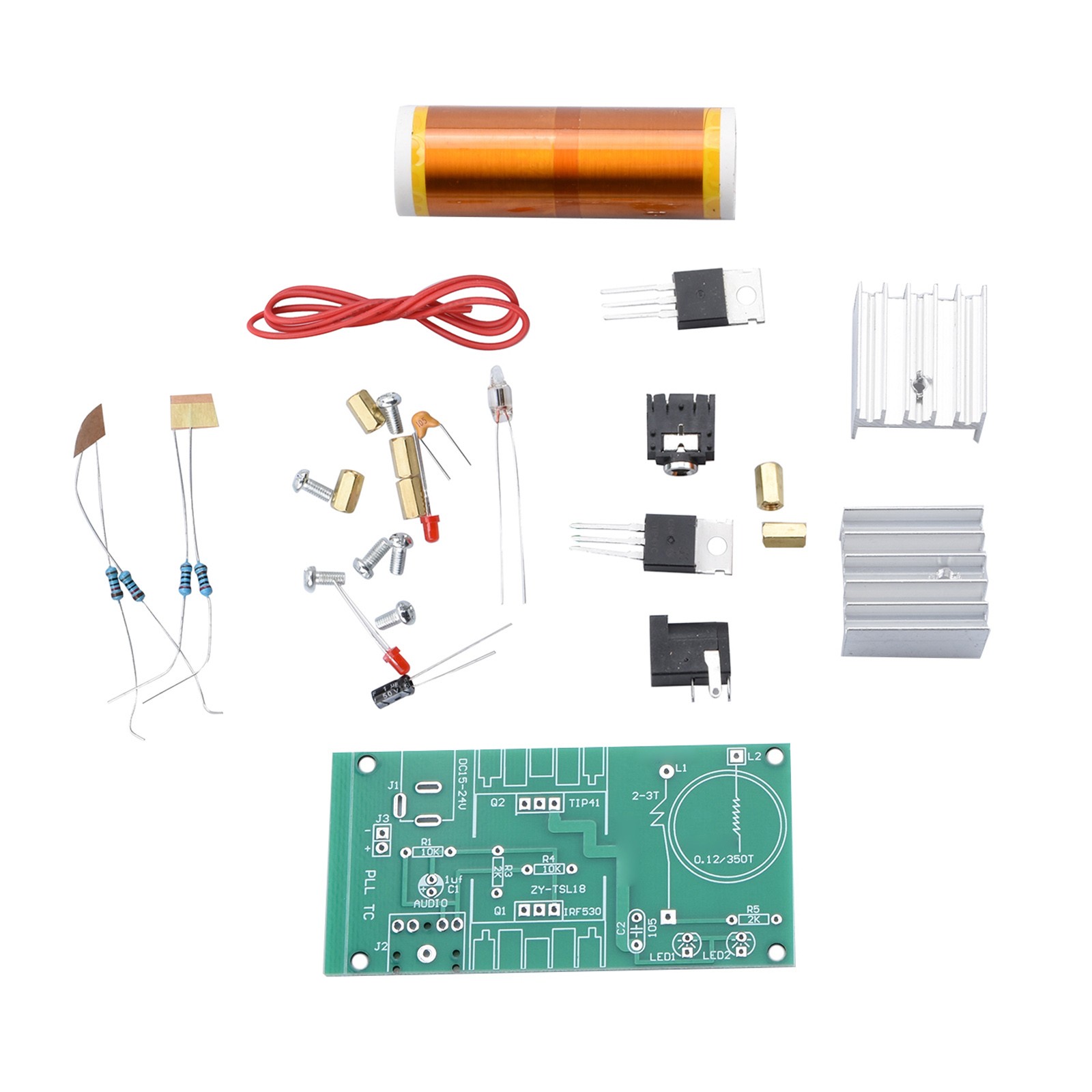 Unassembled Coil 15W Music Speaker Electronic Field Project Kits Wireless