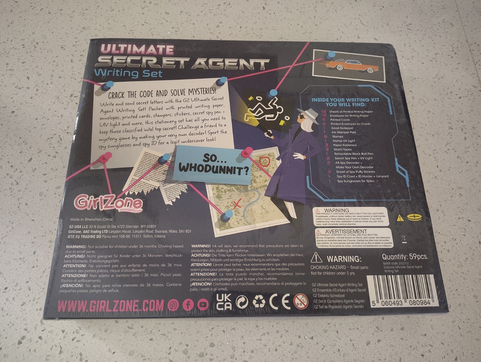GirlZone Ultimate Secret Agent Writing Set, Exciting Spy Kit and Fun Statione…
