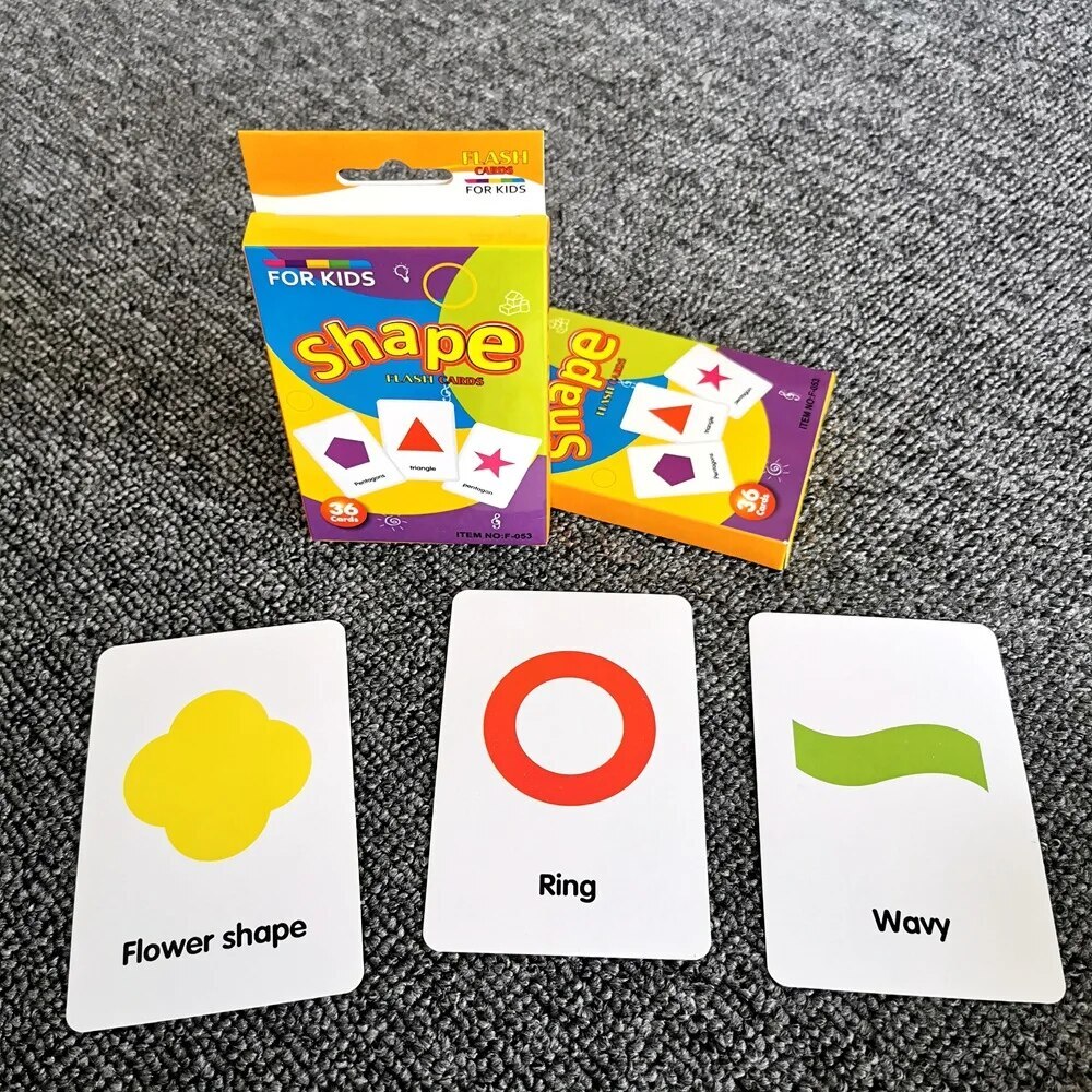 Children Baby Cognition Cards Body Parts Animal Fruits Double Side Flashcards Mo