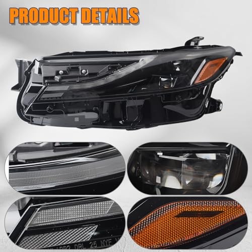 25-26 Toyota Camry XLE XSE LED Headlight Left Driver Black 81150AQ030 Dual Lens