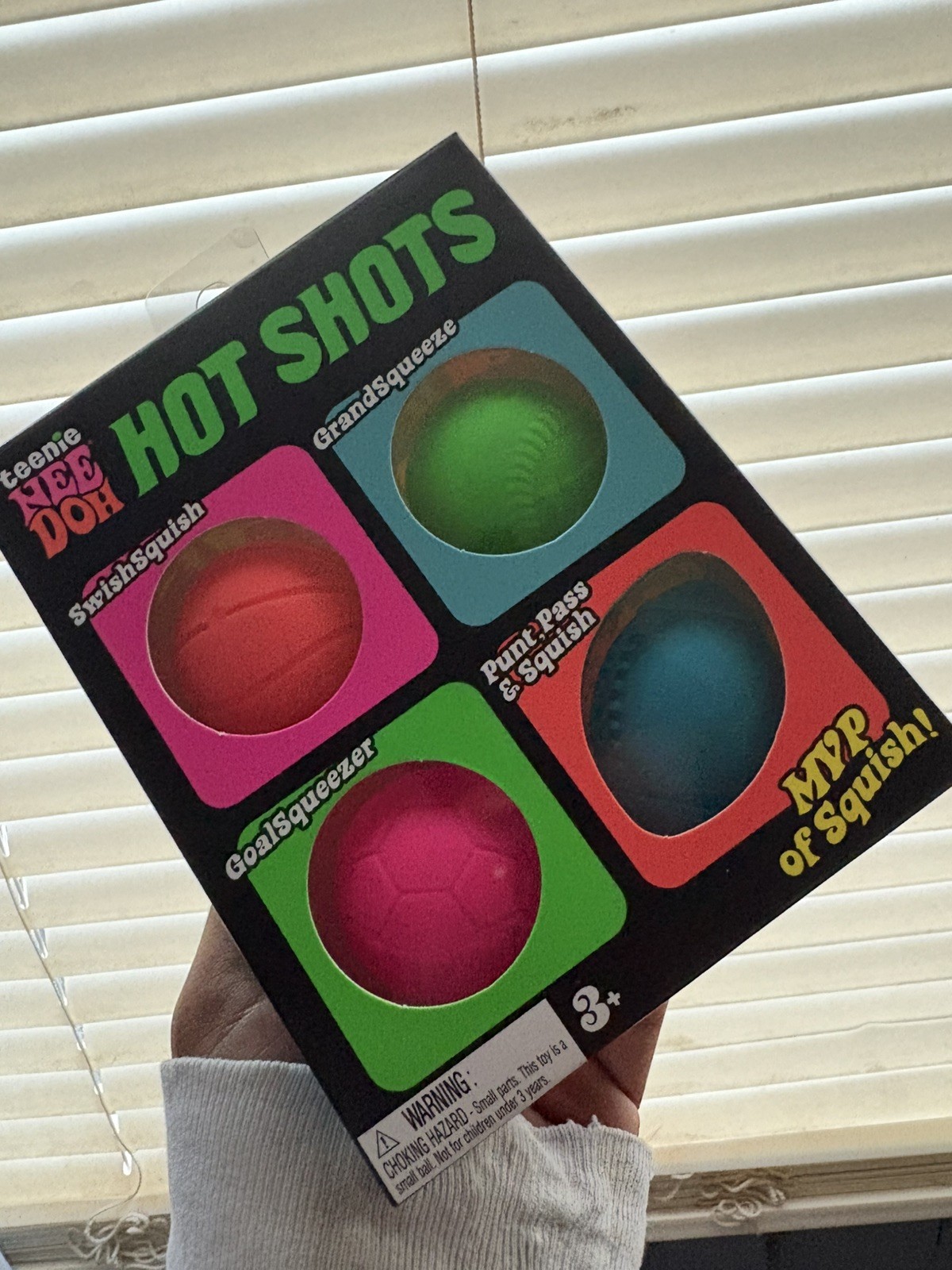 Teenie NeeDoh Hot Shots 4 Pack Squishy Fidget Stress Balls In Hand Ready To Ship
