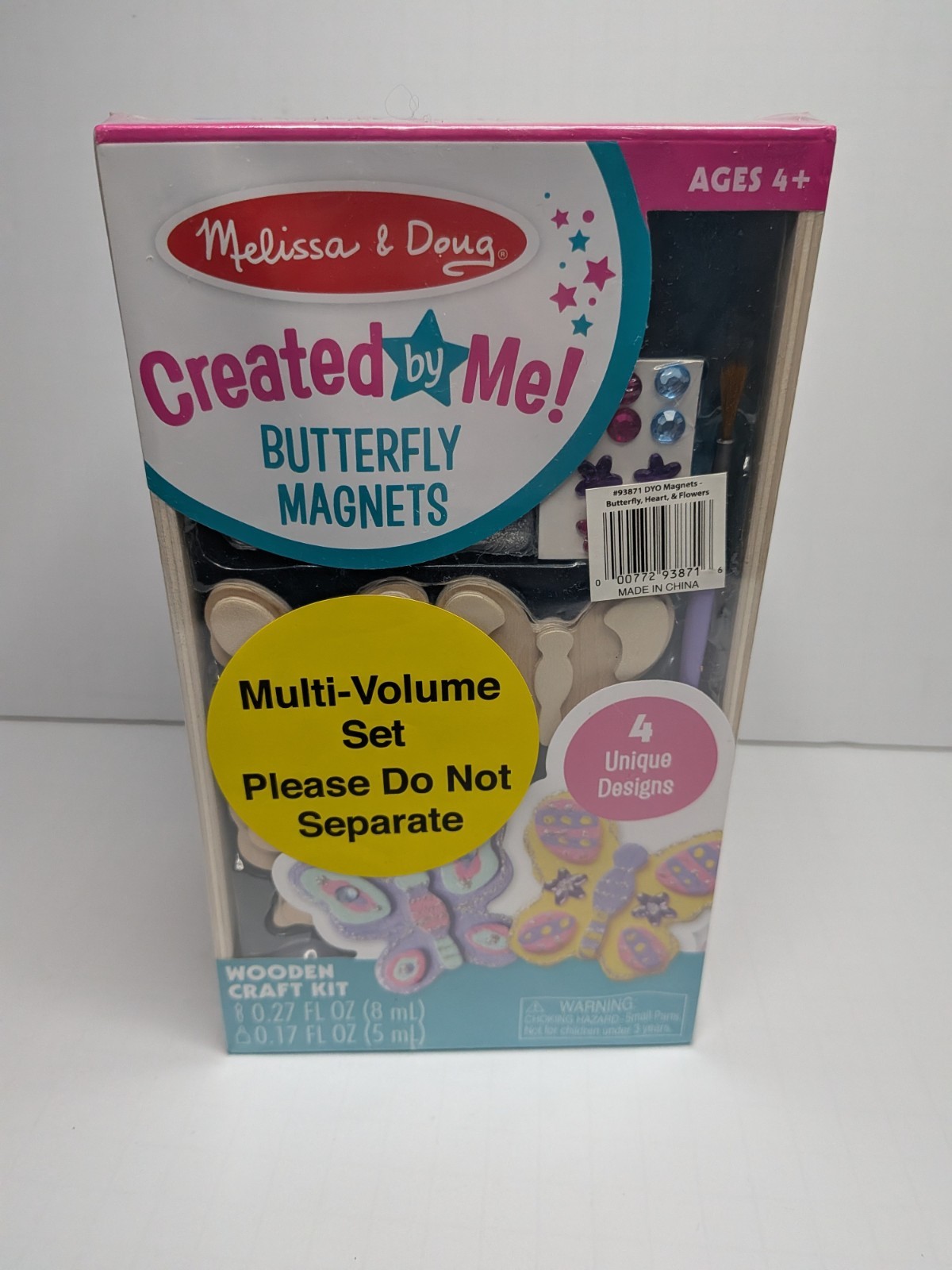 Melissa & Doug Created By Me! Paint & Decorate Your Own Wooden Magnets Craft Kit