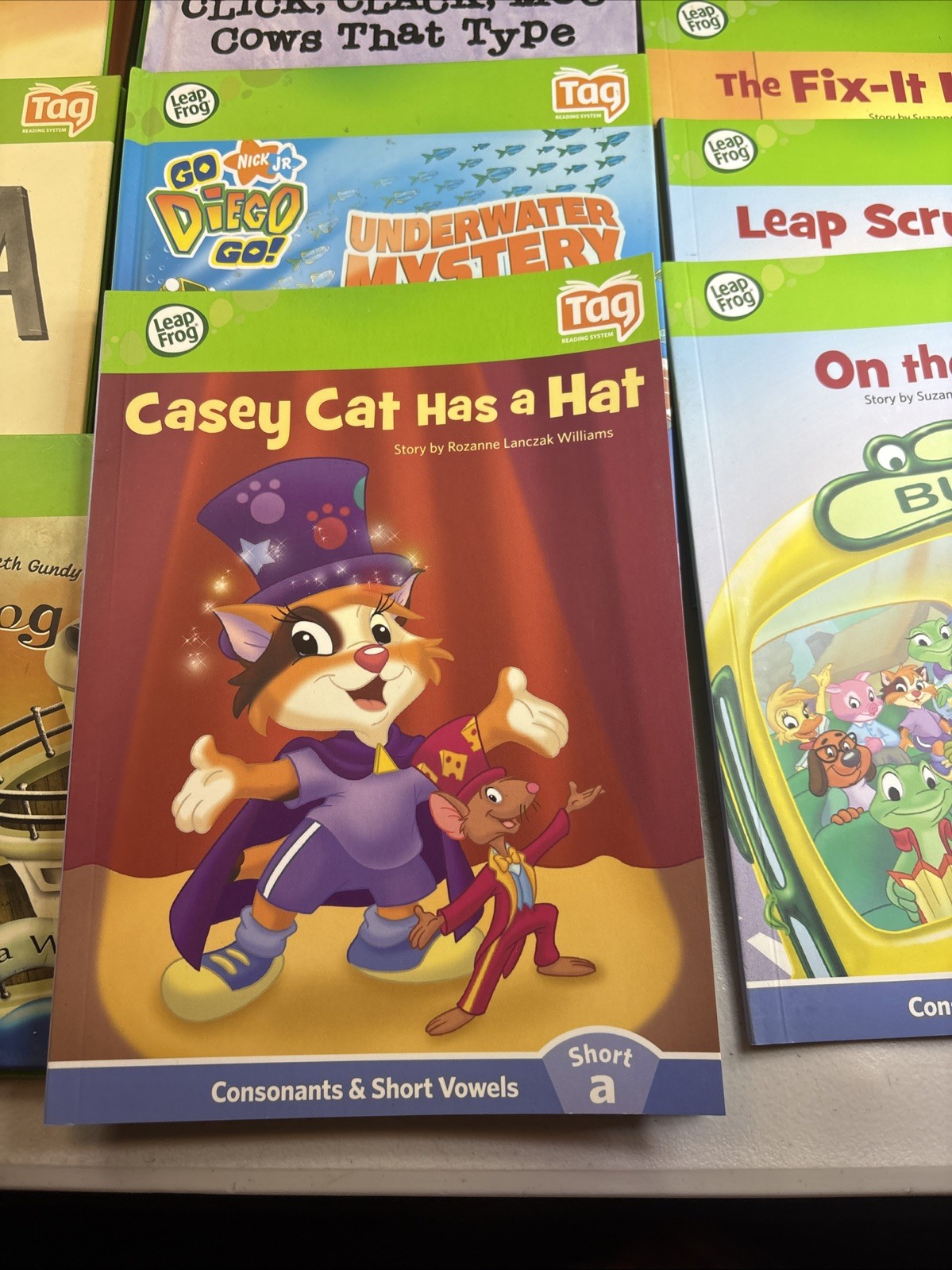 LeapFrog Leap Reader Tag Learn to Read Book Lot Olivia King Fu Panda 196B17