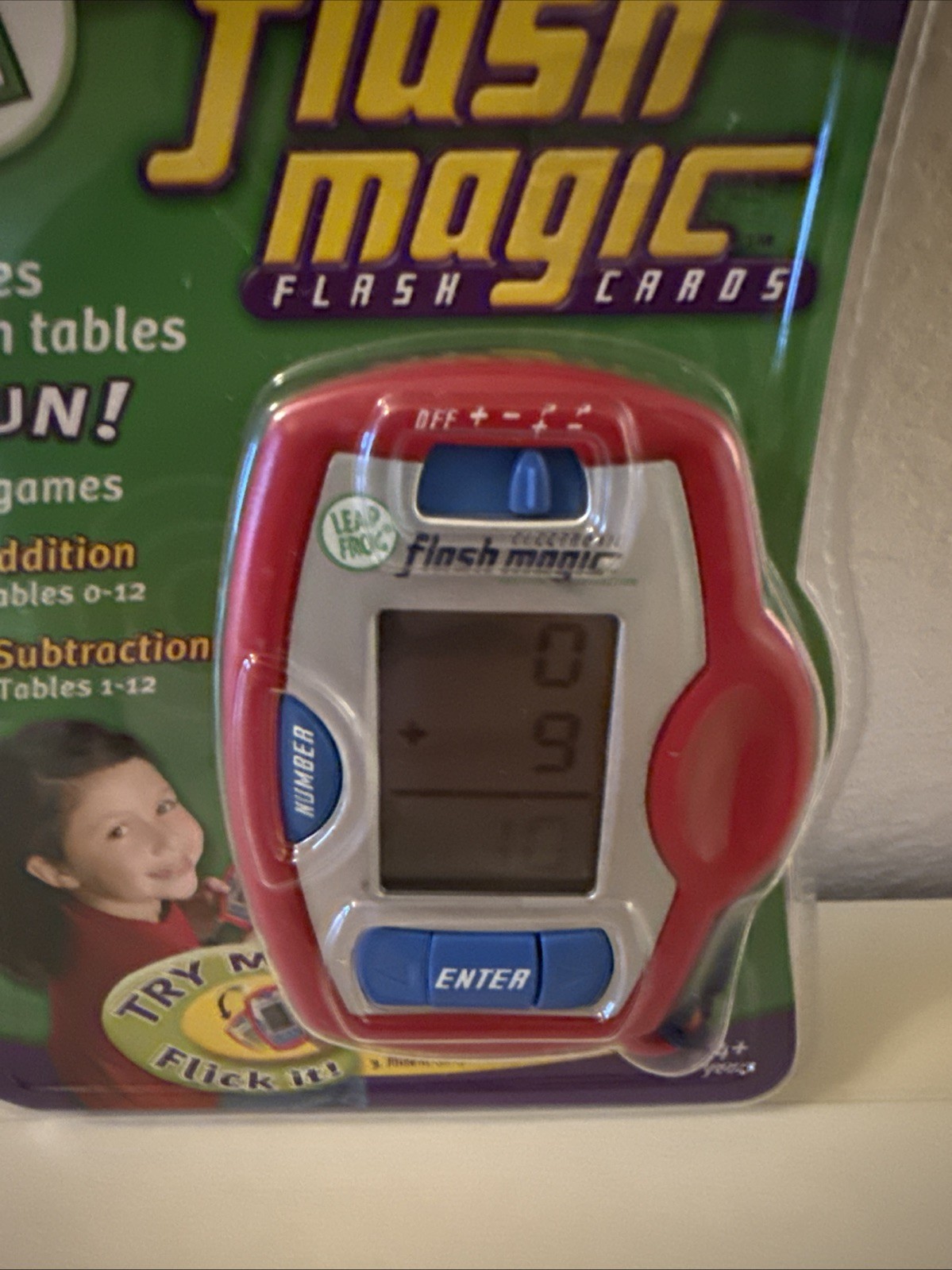 Leap Frog Flash Magic Electronic Handheld Game Addition & Subtraction Works