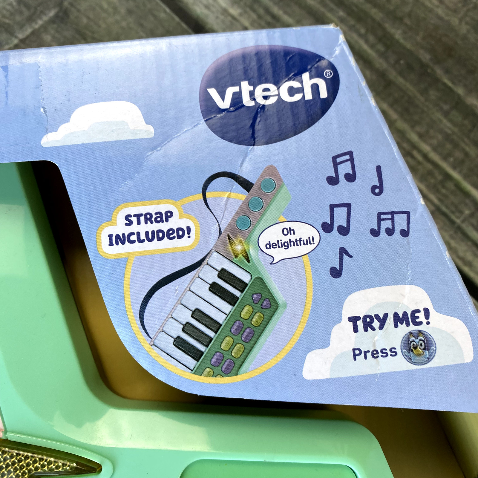 NIB VTech Bluey’s KeyTar Piano Musical Bluey Green Songs New Interactive V Tech