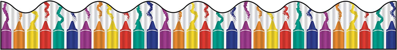 Pacon Decorative Bordette Border, Crayons, 2 1/4″ x 25′ (P0037690)