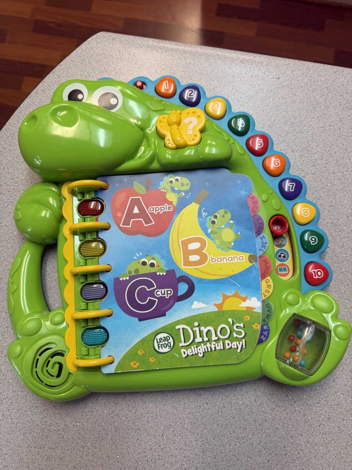 Leap Frog Dino’s Delightful Day Book, Baby, Toddler Toy ABC Music Lights