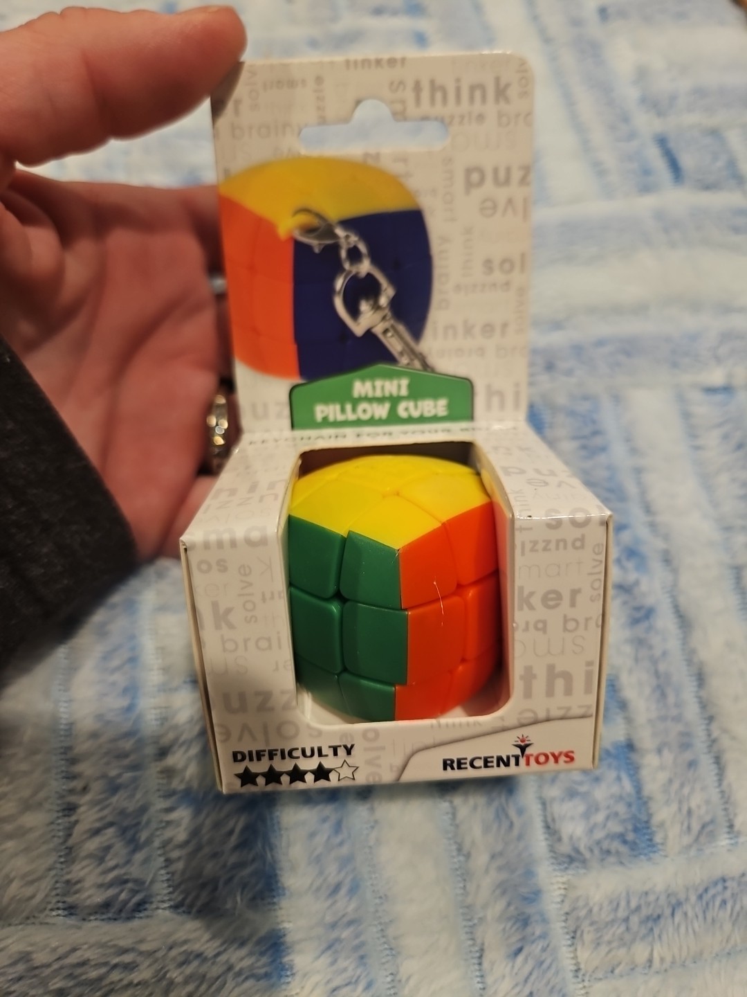 Keychain Mini Skewb Puzzle 2″ × 2″ NEW Keychain For Your Brain by Recent Toys