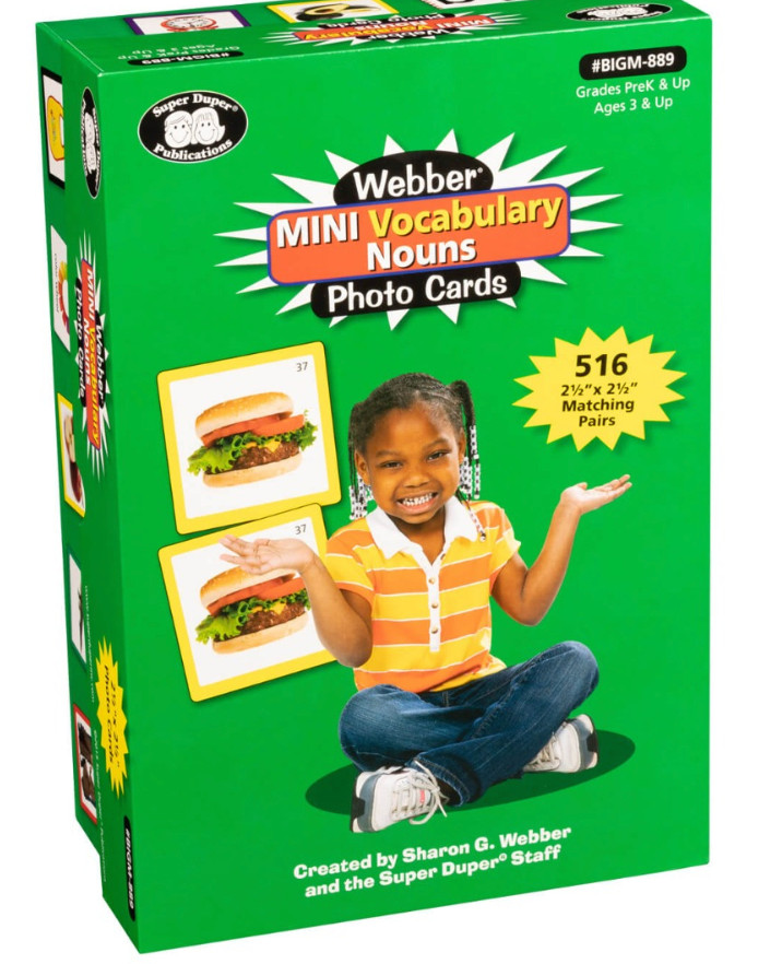 Super Duper Webber Mini Vocabulary Nouns Photo Cards excellent mint complete set