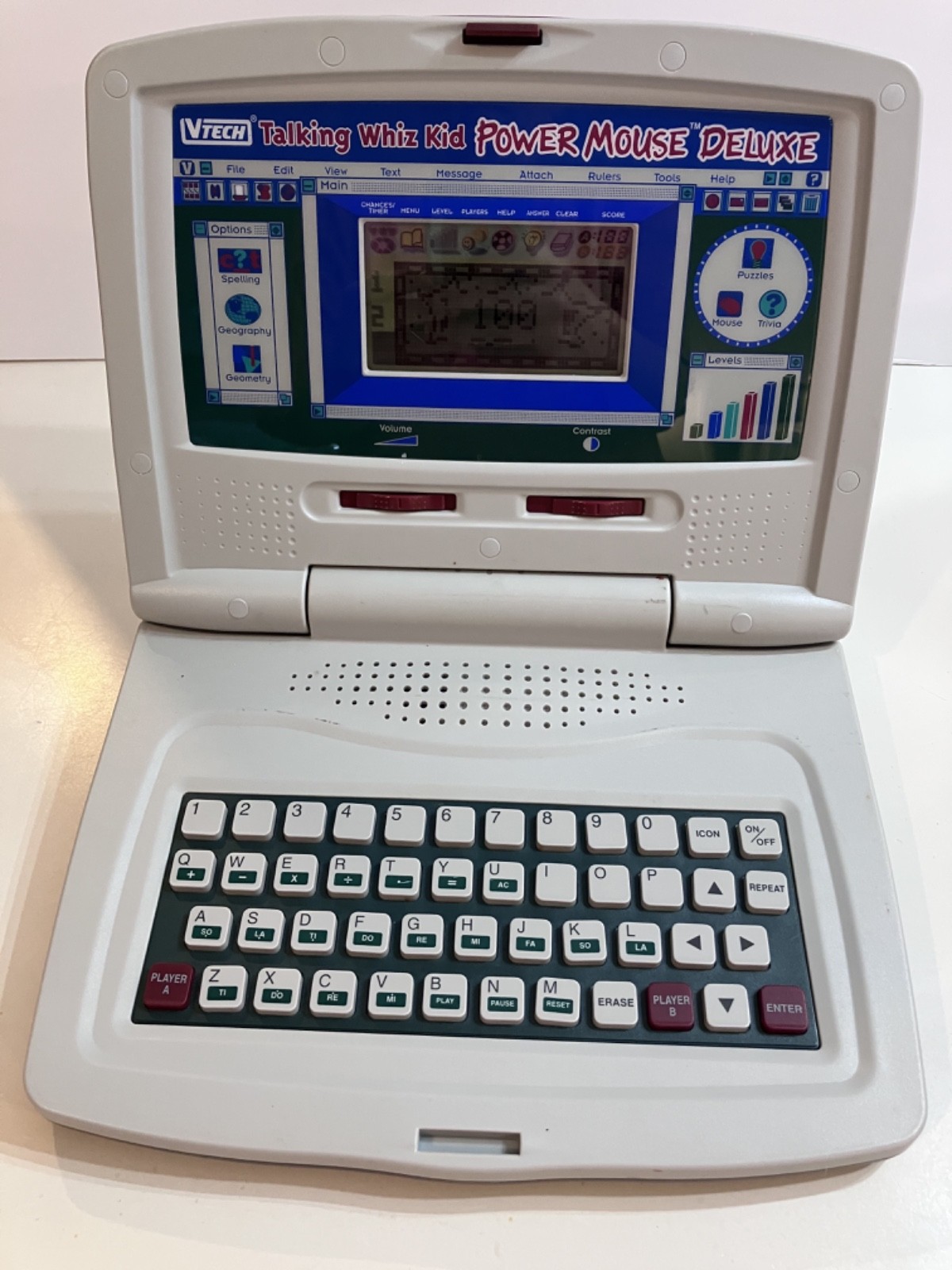 VTech Talking Whiz Kid Power Mouse Deluxe Laptop – Tested/Works – No Mouse