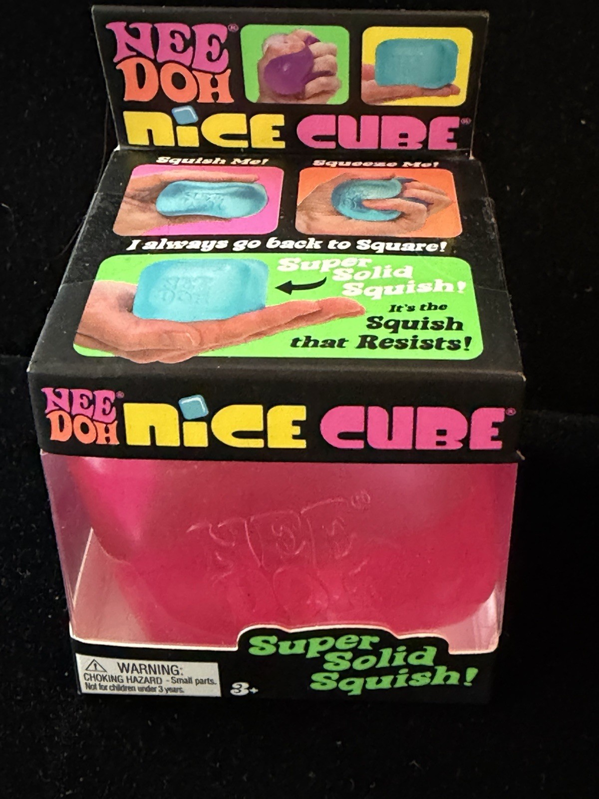 New Doh Nice Cube Pink Squish Toy Sensory Toy For Special Needs & Autism 2.5 In