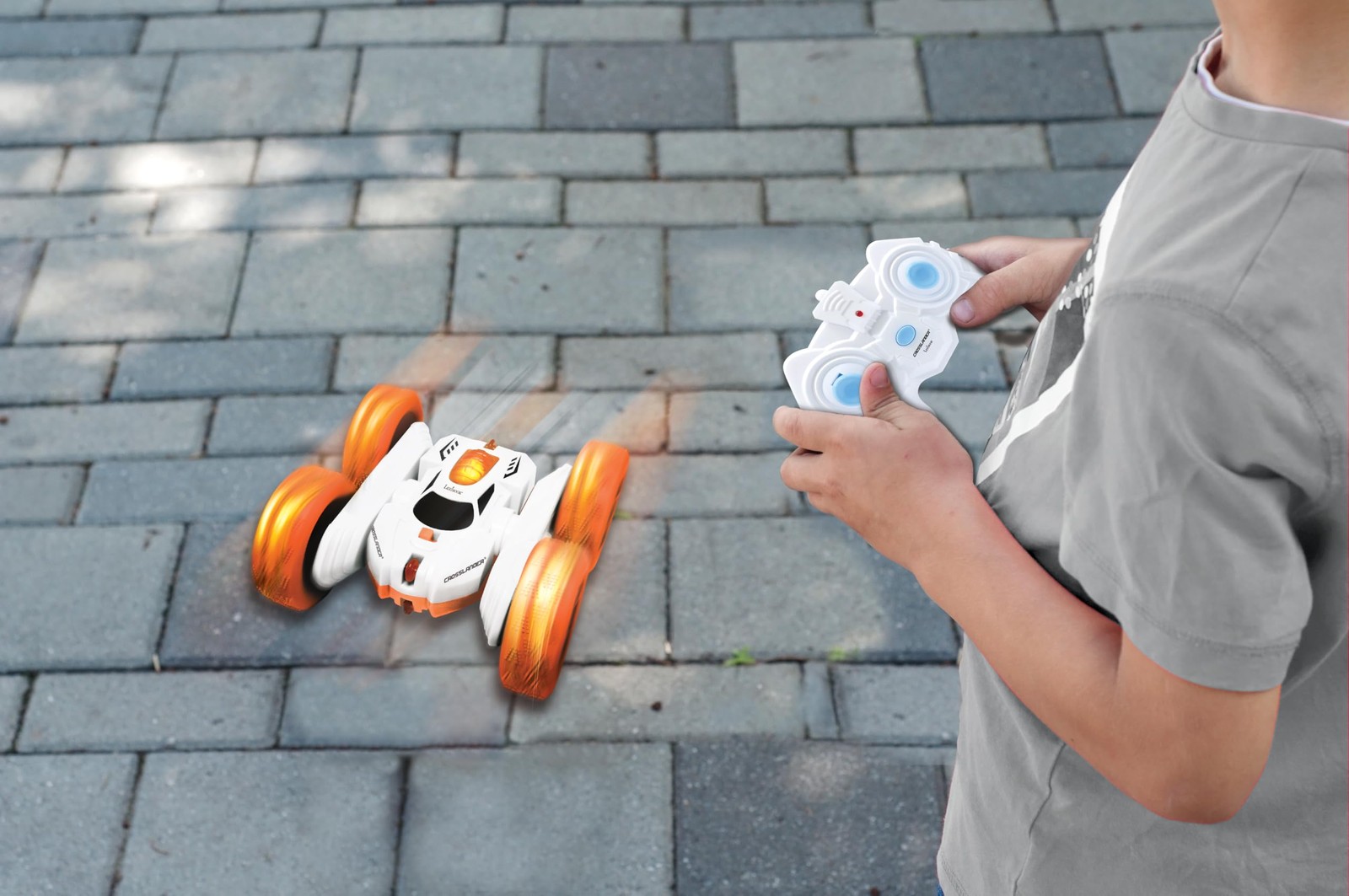 LEXiBOOK Crosslander Luminous RC Terrain Car, Wrist Remote, Rechargeable