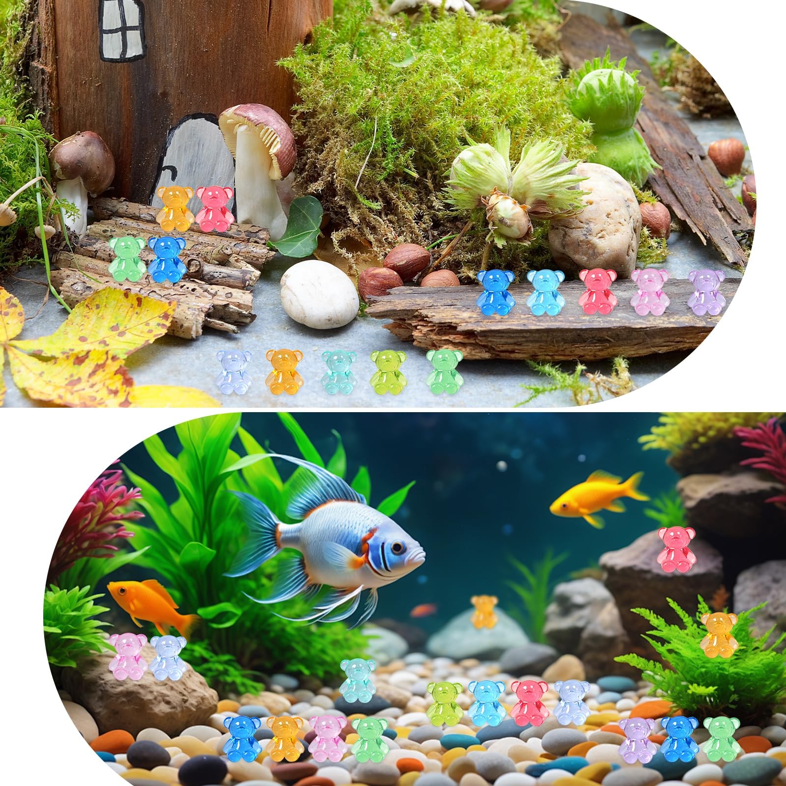 320Pcs Resin Animals Figures,Mini Counting Bears,Mini Resin Bears, Tiny Minia…