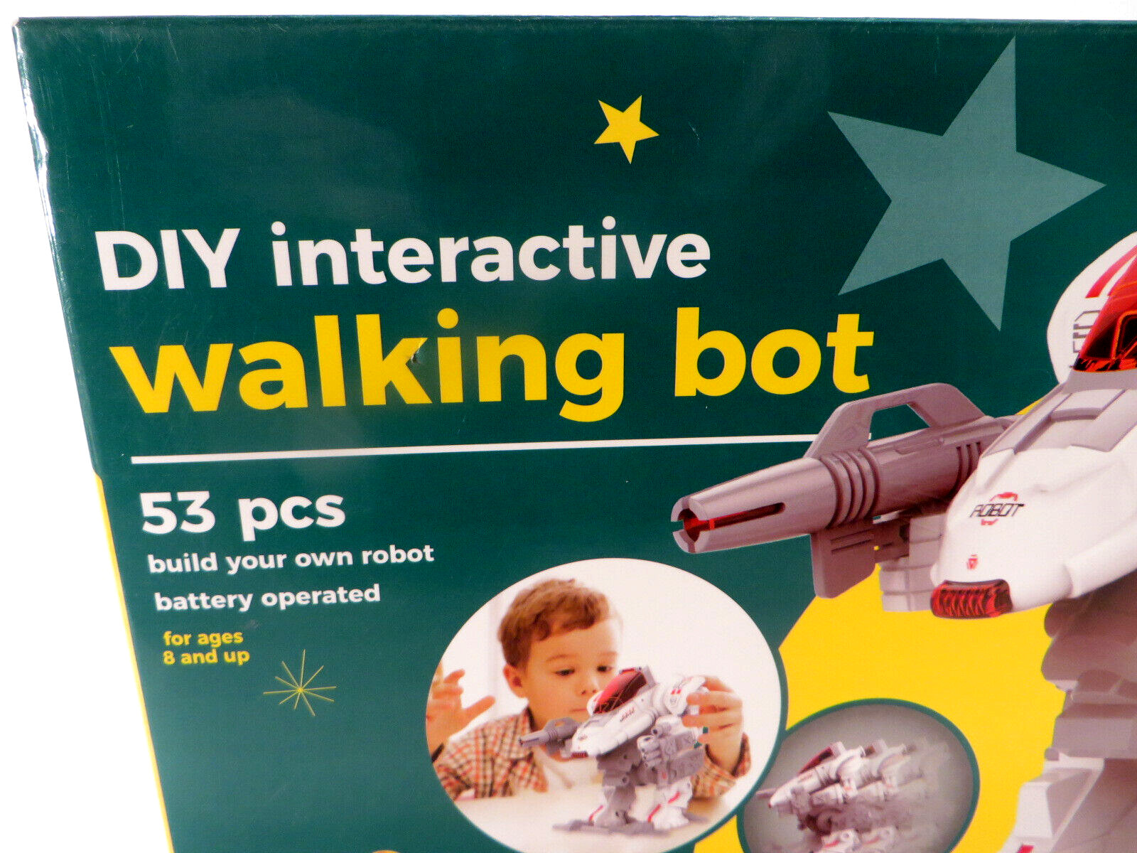 DIY Interactive Walking Bot 53 Piece Build Your Own Robot NIB