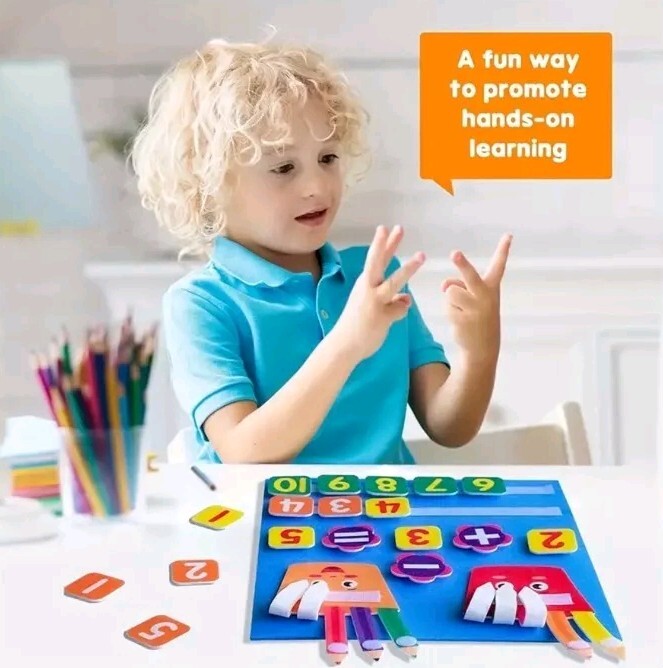 Preschool Educational Math Counting Early Learning Toy For Toddlers Soft Felt