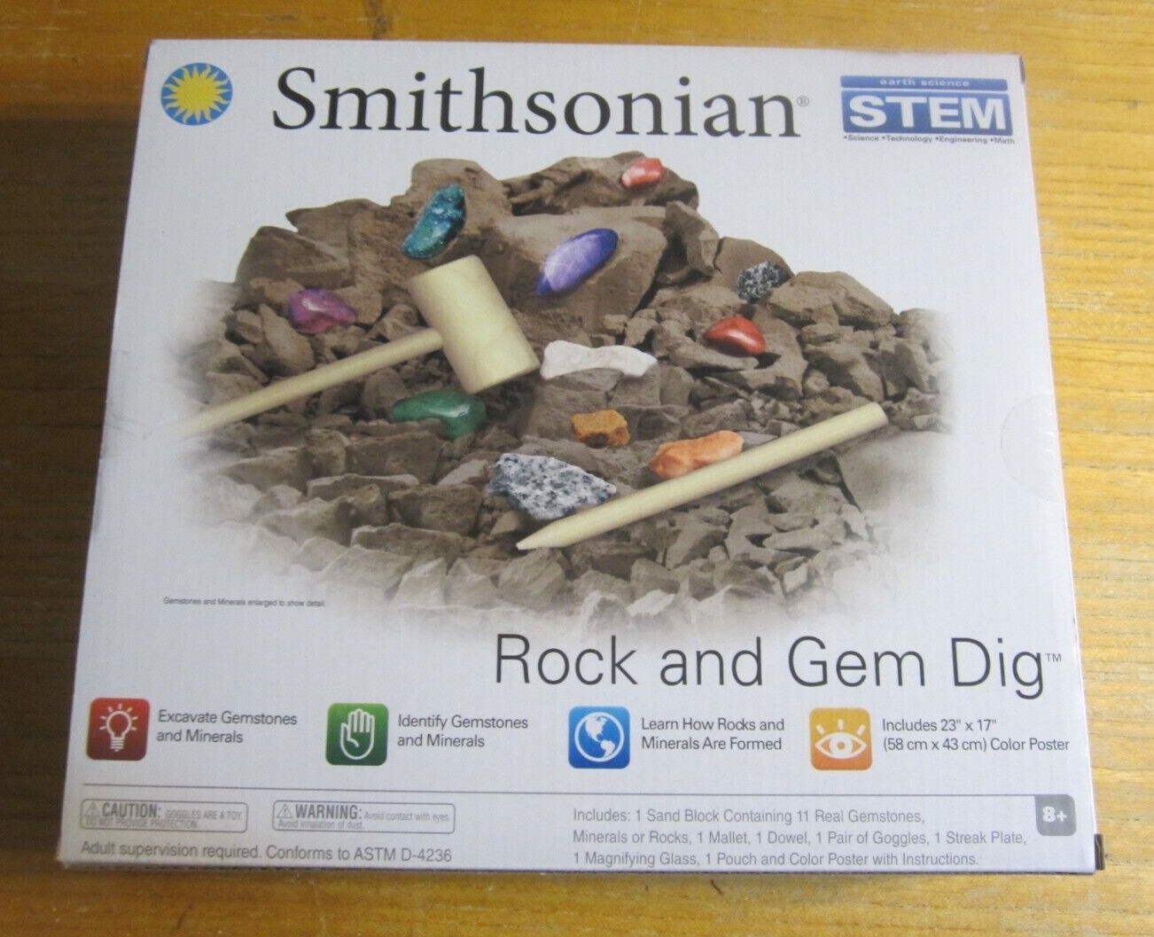 Smithsonian Rock and Gem Dig 2019 NSI International STEM Earth Science NIB