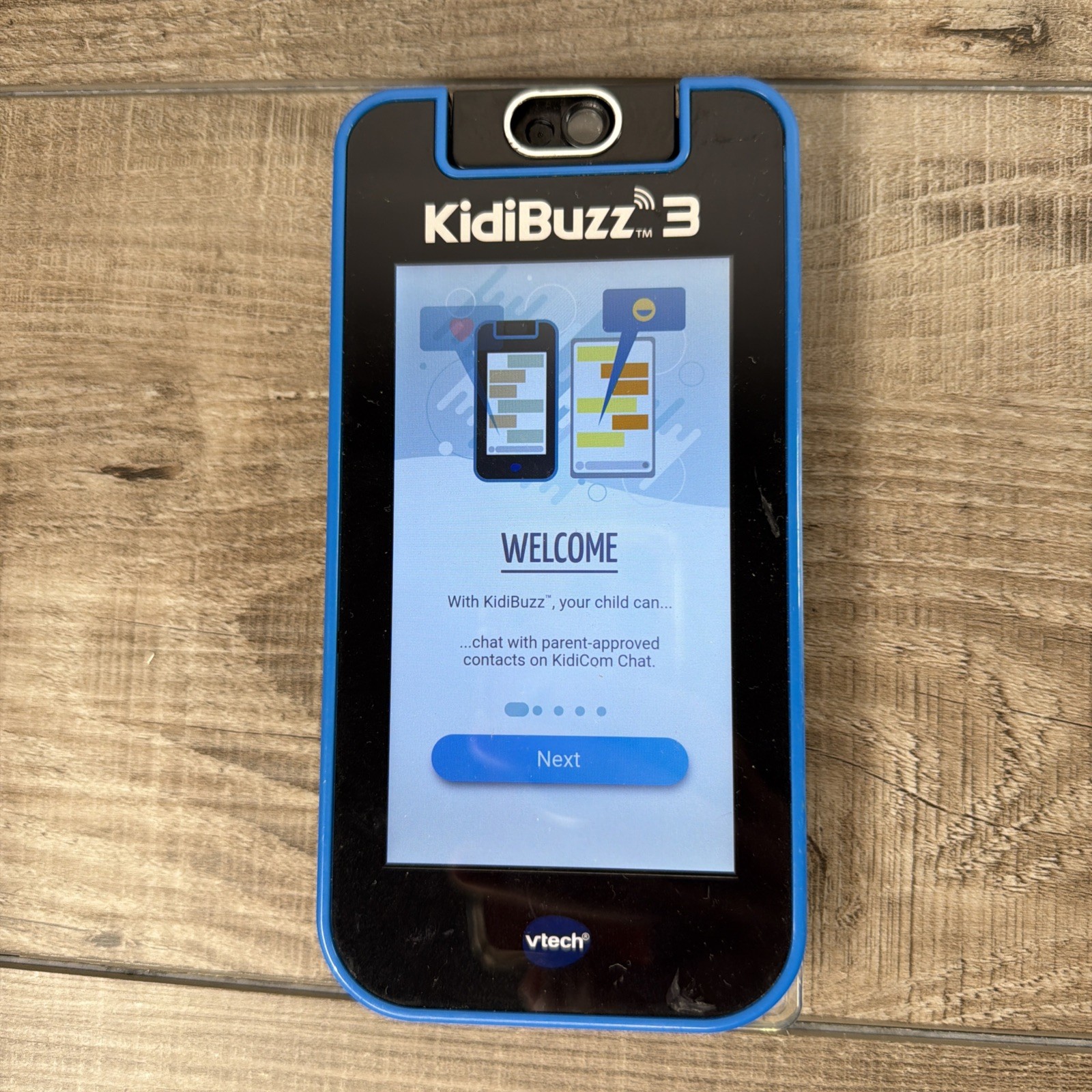 VTech KidiBuzz 3 Smart Device for Kids Blue Black Factory Reset