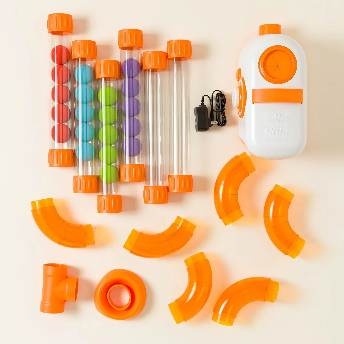Air Toobz Air Powered Ball Run STEM Building Set for Kids