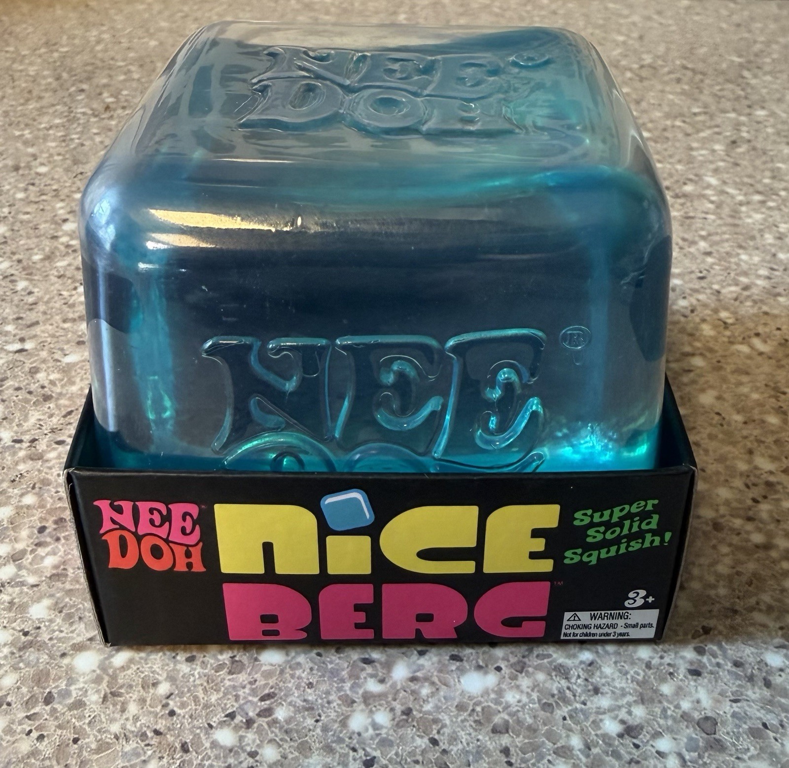 Viral Schylling NeeDoh Nice Berg Blue XL Giant Nee Doh SUPER Solid Squish Cube