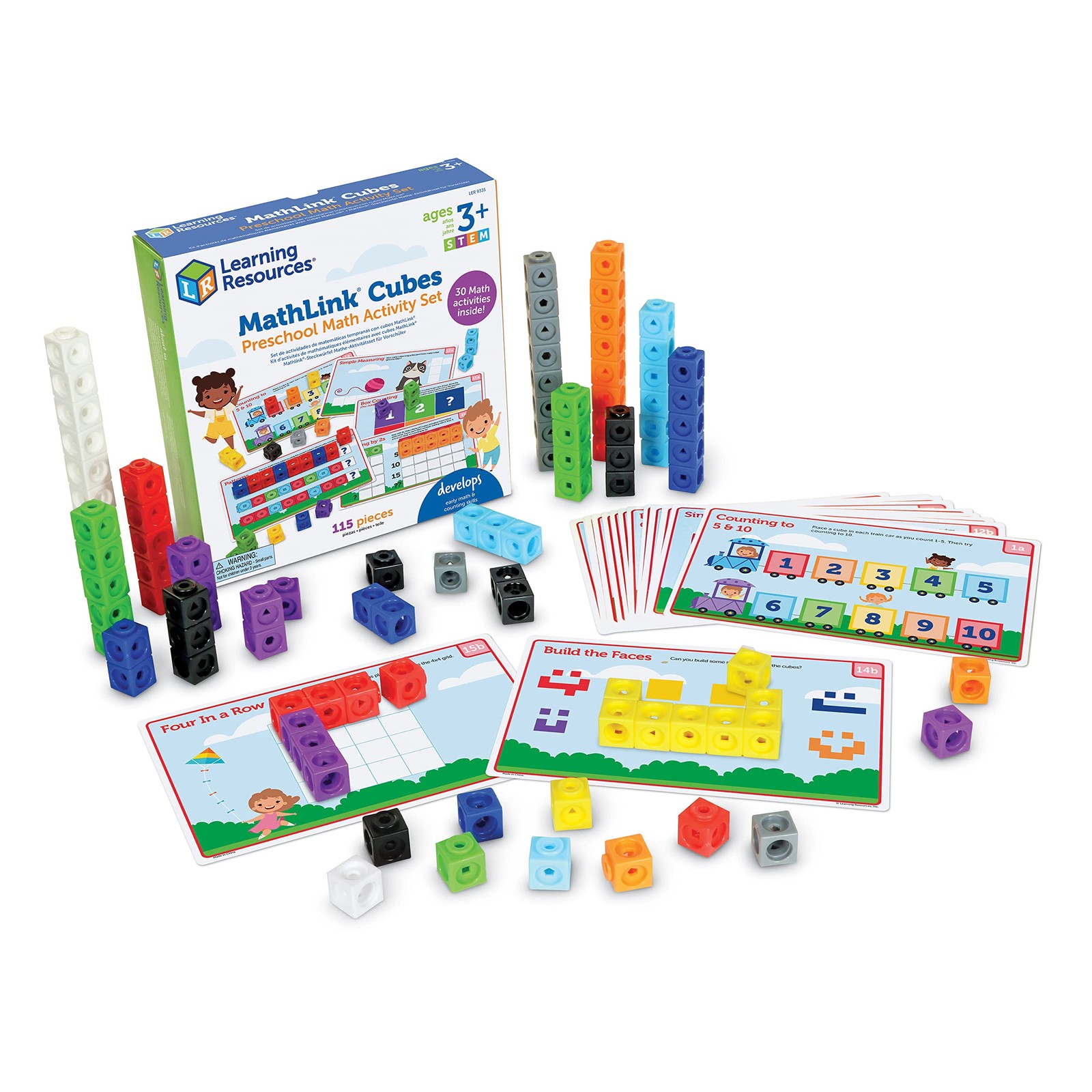 Mathlink Cubes Preschool Activity Set 115 Pieces For Early Math Skills