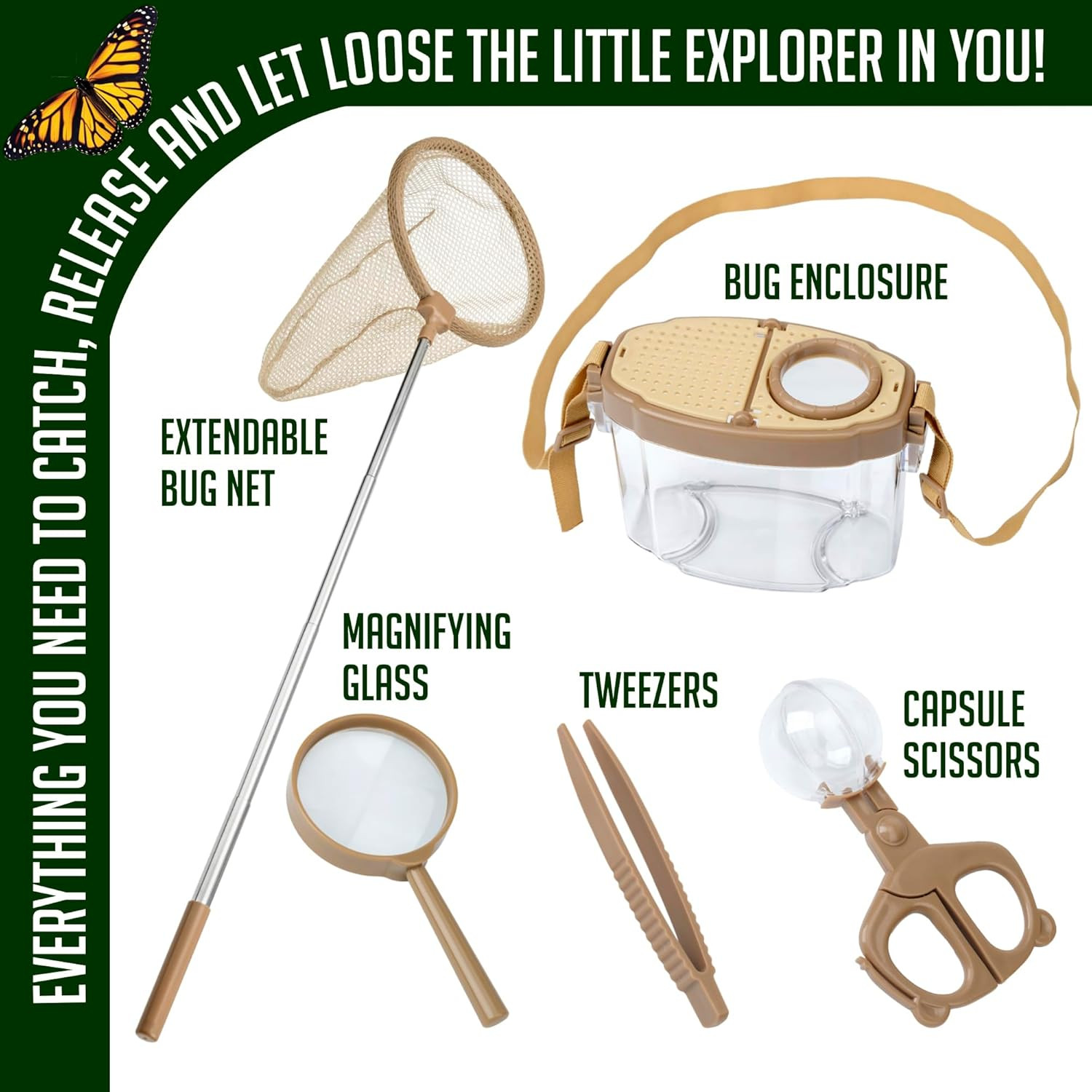 Kids’ Bug Catching Kit – Complete Insect Exploration Set with Habitat, Extendabl