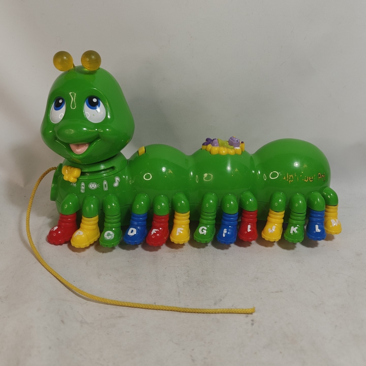 Edison Alphabet Pal Pull Along Green Talking Musical Caterpillar Fresh Batt
