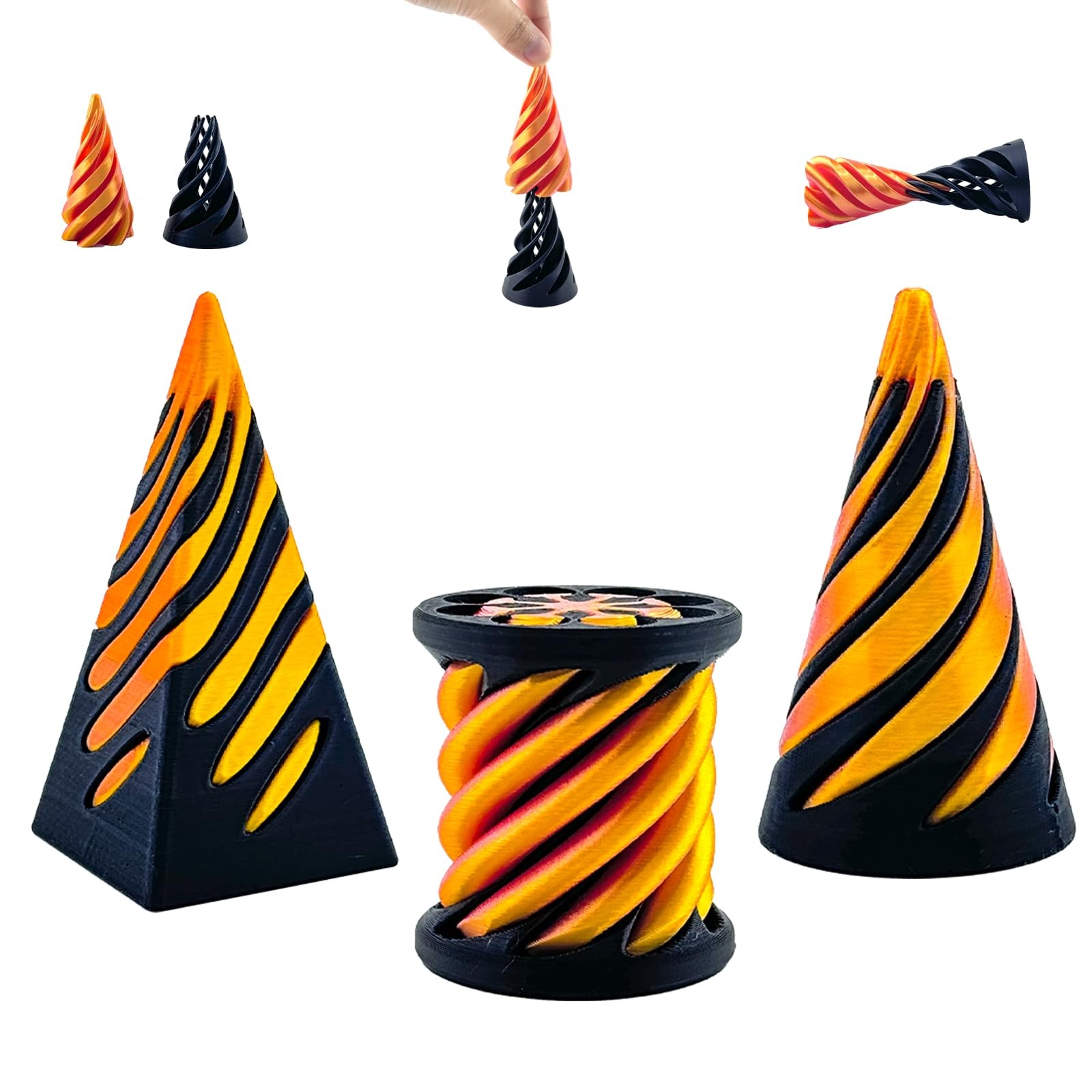 3 Packs Impossible Cone,Spiral Cone Fidget ,Impossible Cones passthrough Impo…