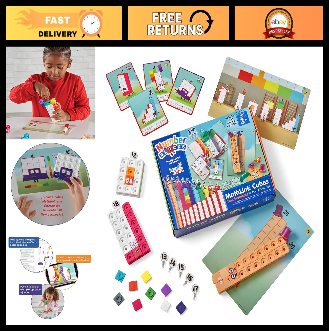 MathLink Cubes Activity Set 11-20 – 30 Preschool Learning Activities, Counting B