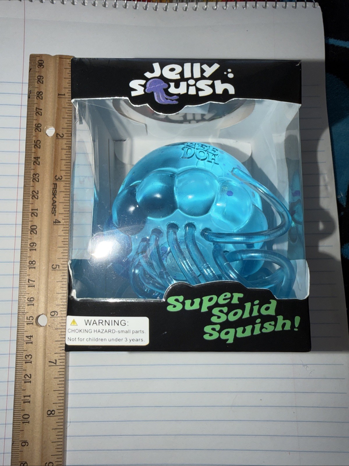 Authentic Needoh Extra Large Blue Jelly Squish Stress Reliever Toy New!
