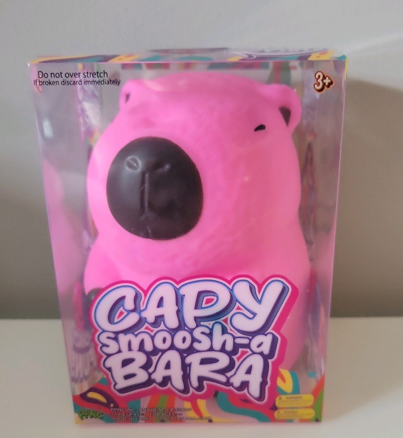 PPNC Capy Smoosh-a Bara Pink Jumbo Capybara Squeeze Squishy NIB VIRAL New Drop