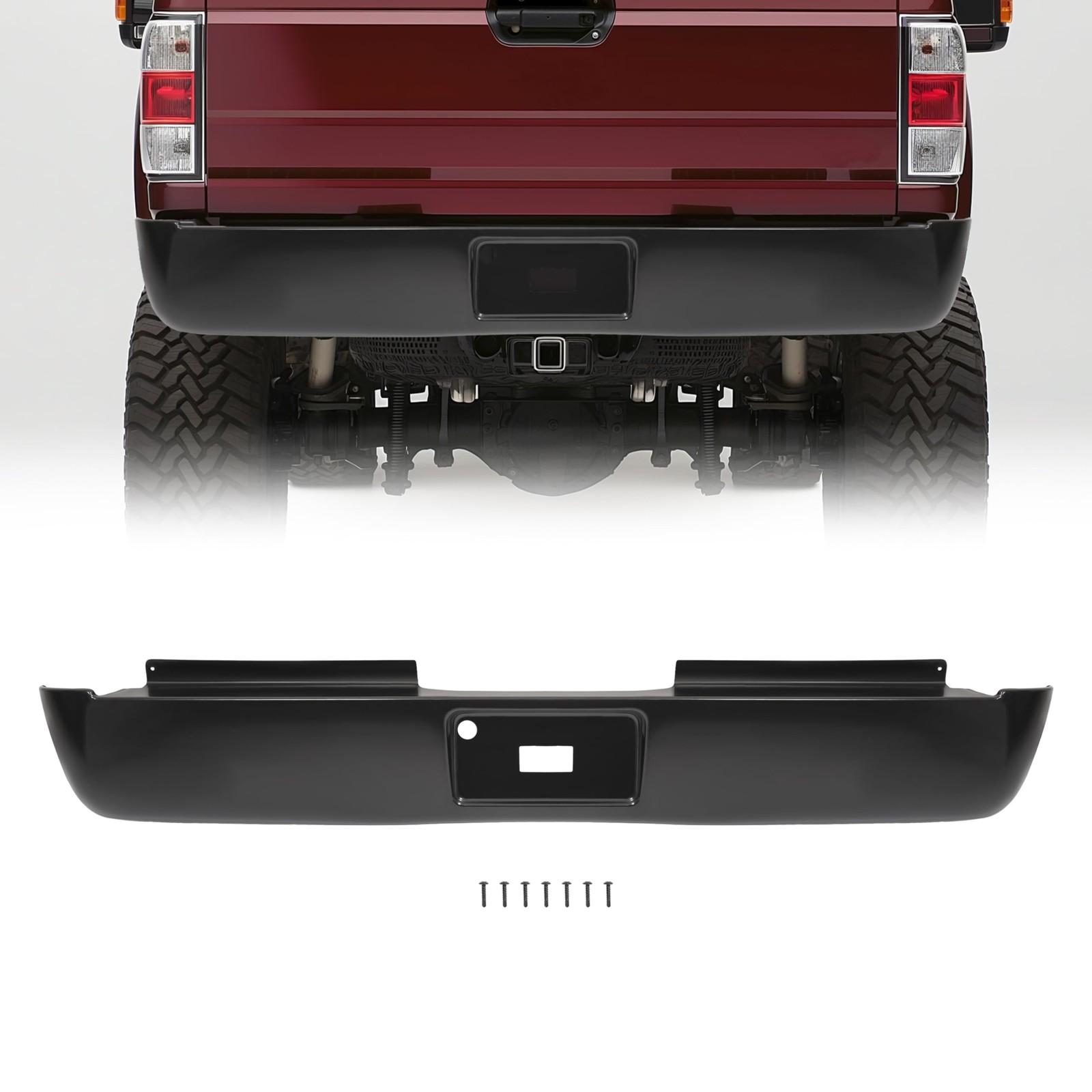 HECASA Rear Roll Pan Compatible with 2008-2016 Ford F-250 F-350 Super Duty Tr…