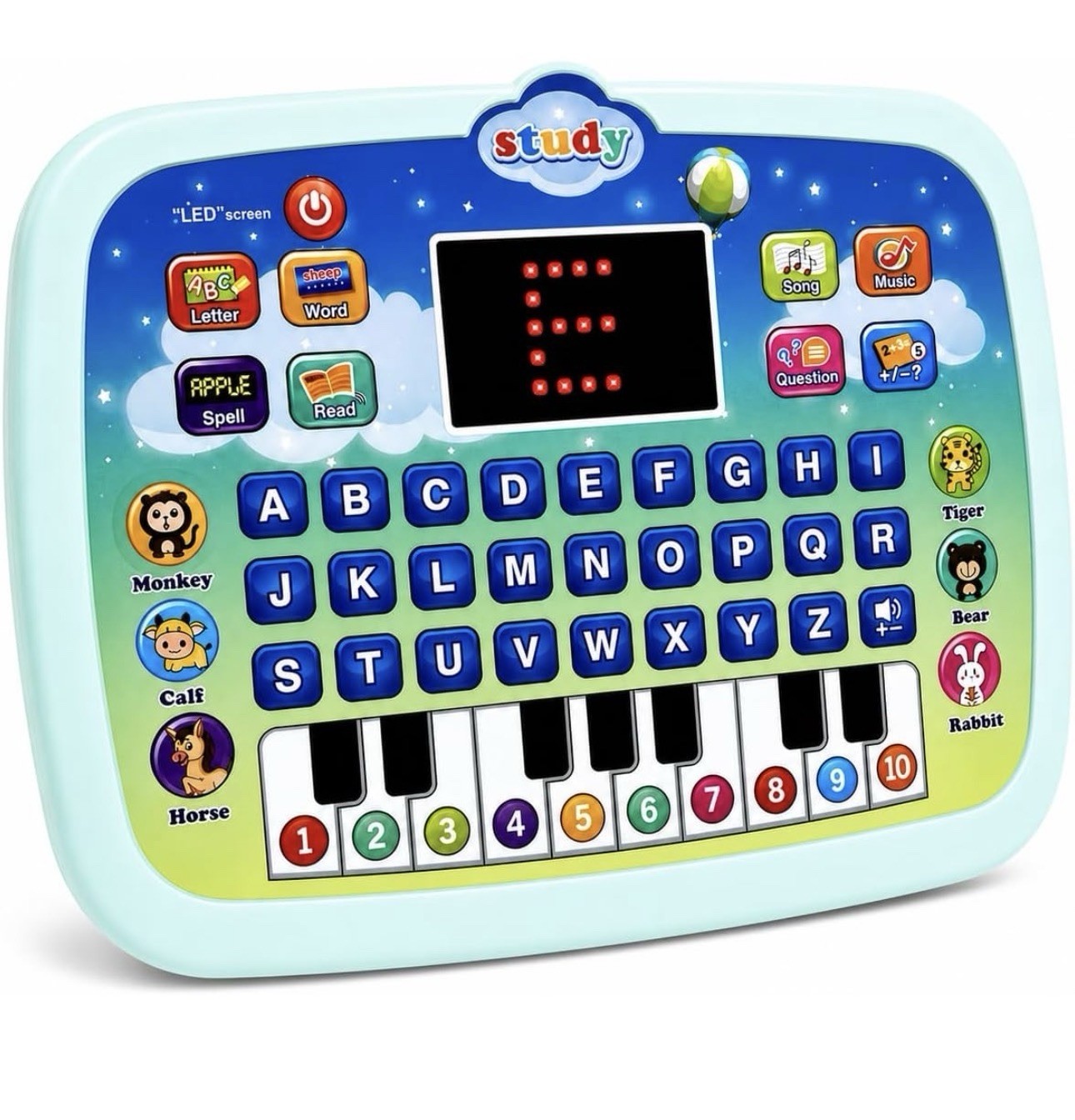 Learning Tablet for Toddlers 1-3 – Educational ABC Toy to Learn Alphabet, Num…