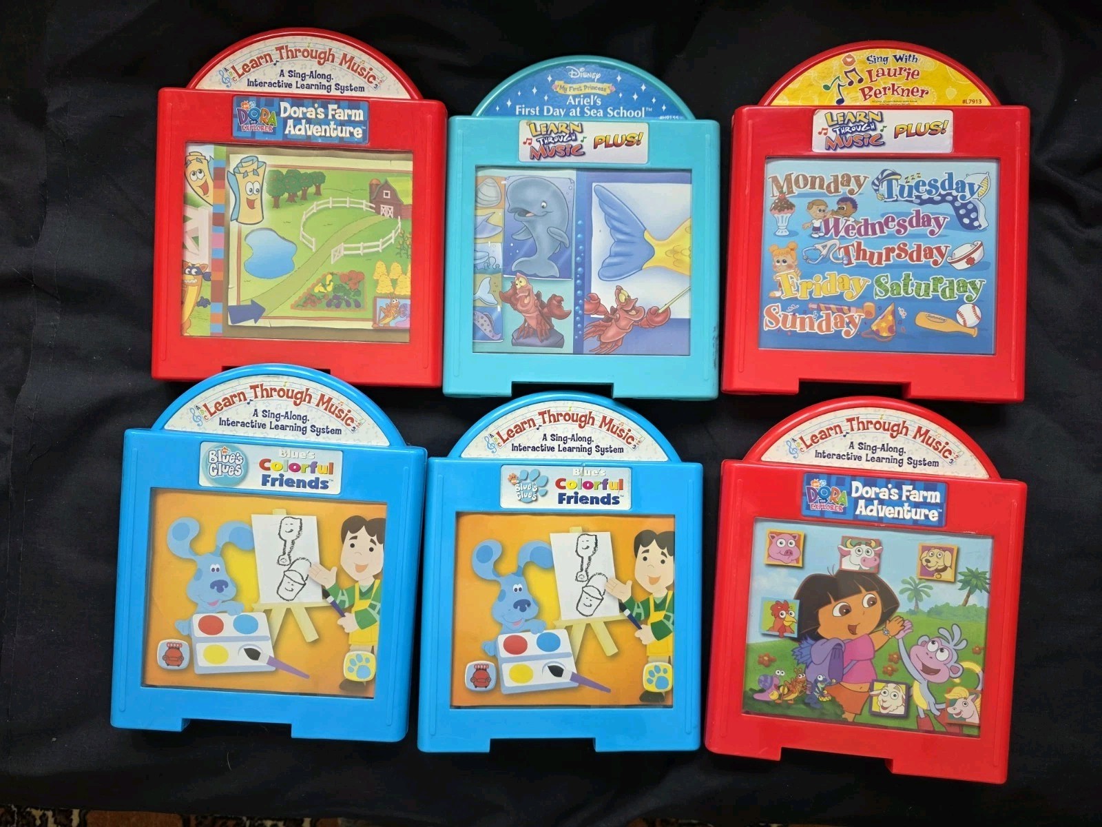LOT OF 6 MATTEL LEARN THROUGH MUSIC INTERACTIVE SYSTEM CARTRIDGES Untested