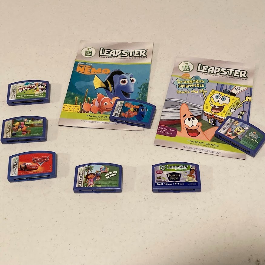 Lot of 7 LeapFrog LEAPSTER Learning Games LEAP