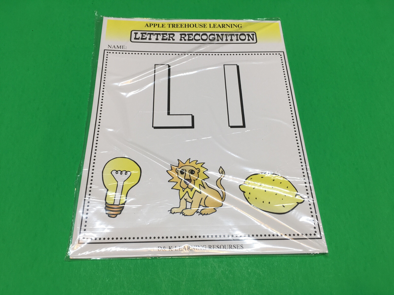 Letter Ll – Apple Treehouse Worksheets – Preschool Teaching supplies 20pgs