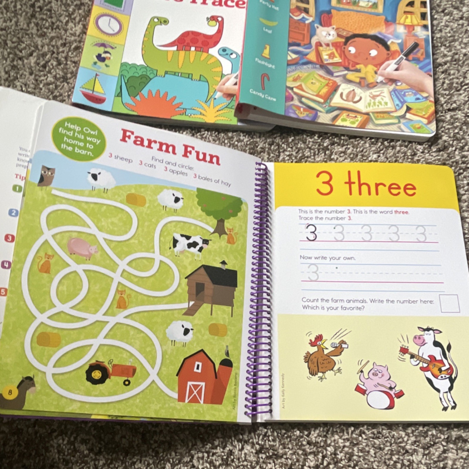 Highlights Write-On Wipe-Off Preschool Activity Books Alphabet/Letters 3-5 yrs
