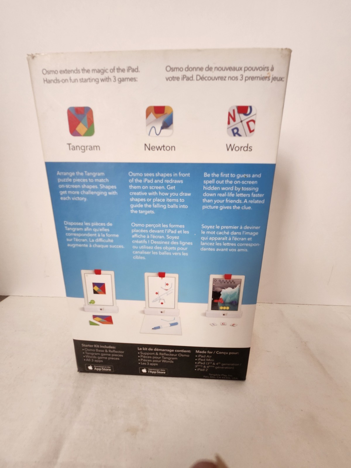 Osmo Play Beyond the Screen for iPad Tanagram, Newton, Words. starter kit