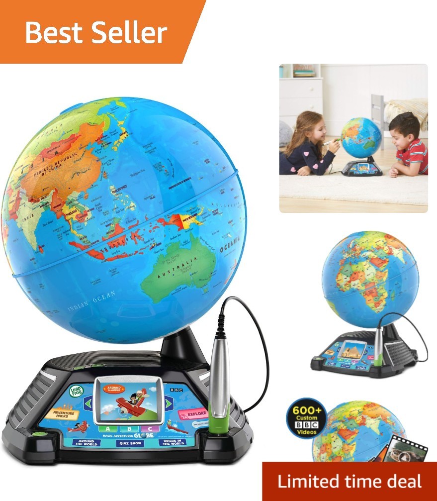 Interactive Children Globe with Animals and Culture Exploration