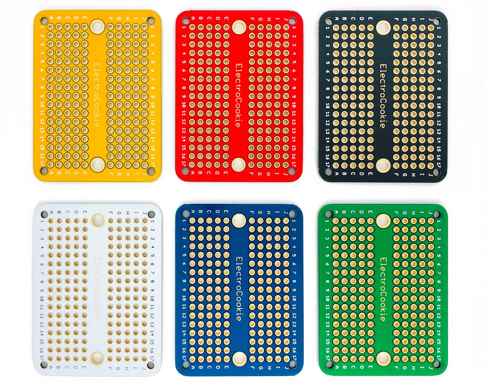 ElectroCookie Mini PCB Prototype Board Solderable Breadboard for DIY Multi