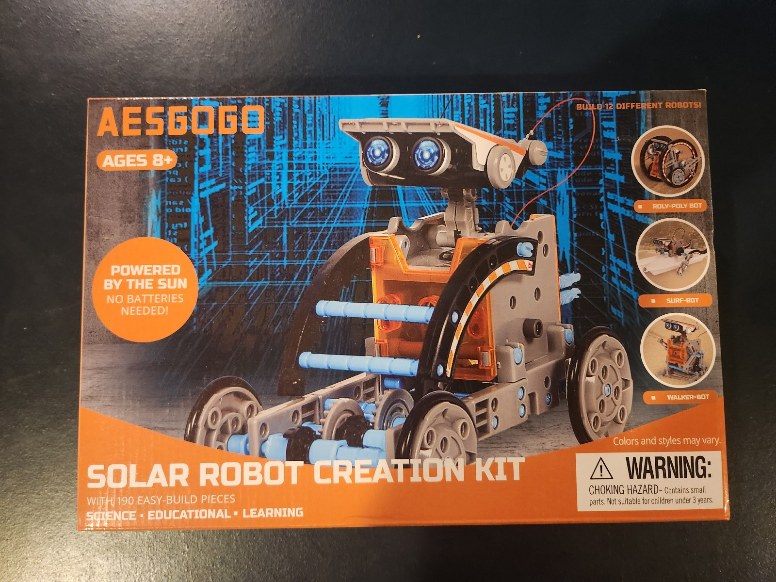 AESGOGO SOLAR ROBOT CREATION KIT STEM EDUCATIONAL 12-IN-1 Science New