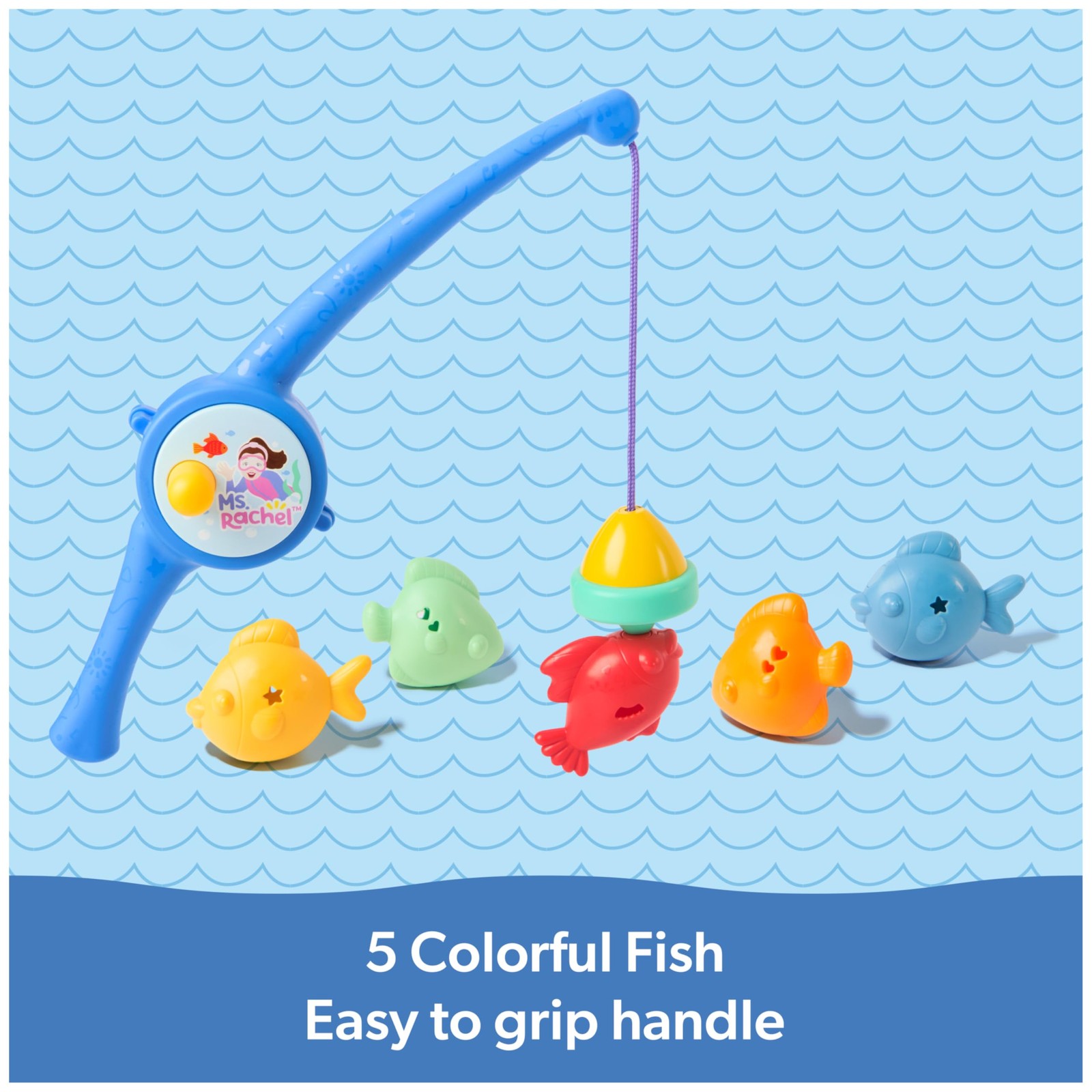 Official Counting Fishes Playset with 5 Floatable Toy Fish, Educational Toys …