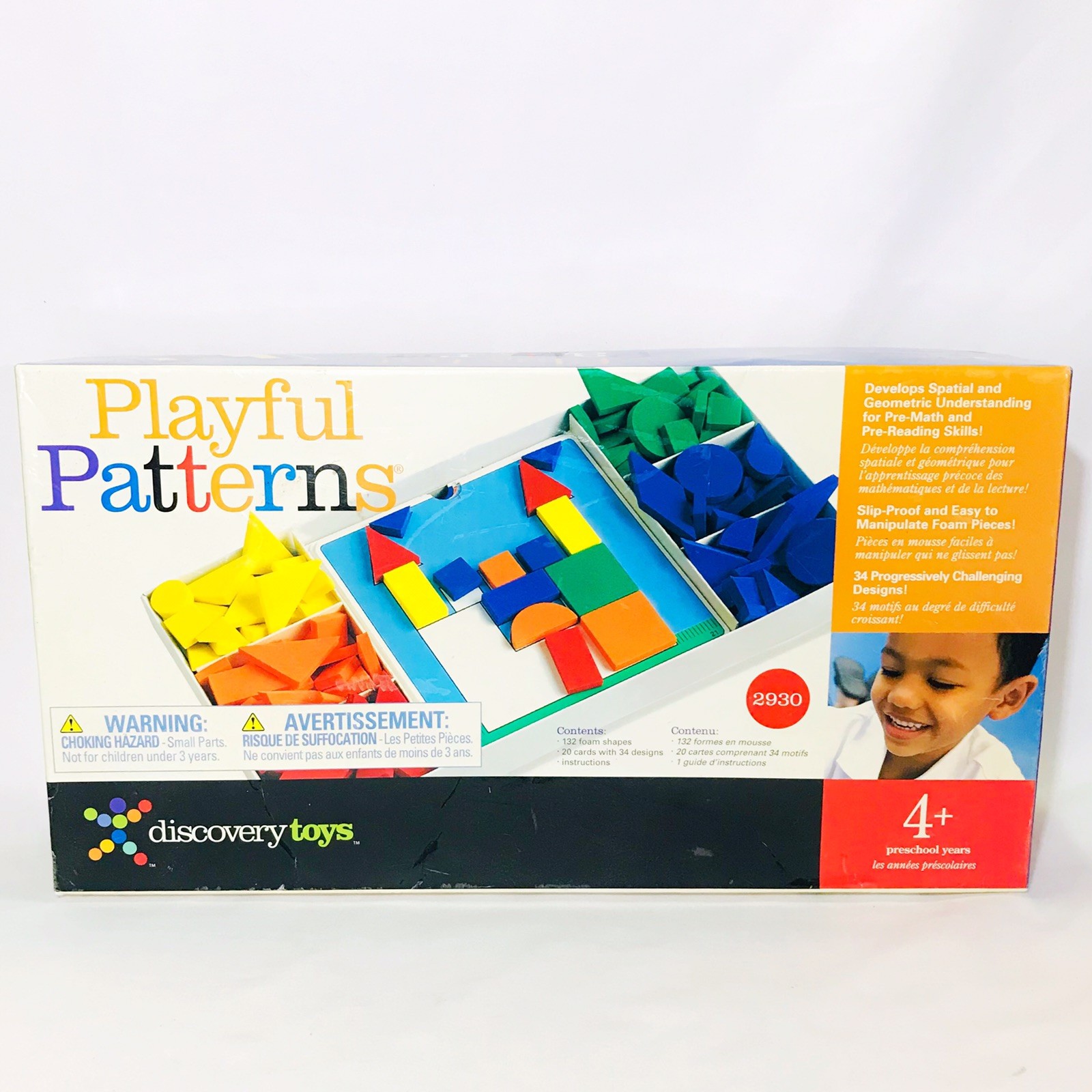 Vintage Discovery Toys Playful Patterns Design Shape Activity Game Complete EUC