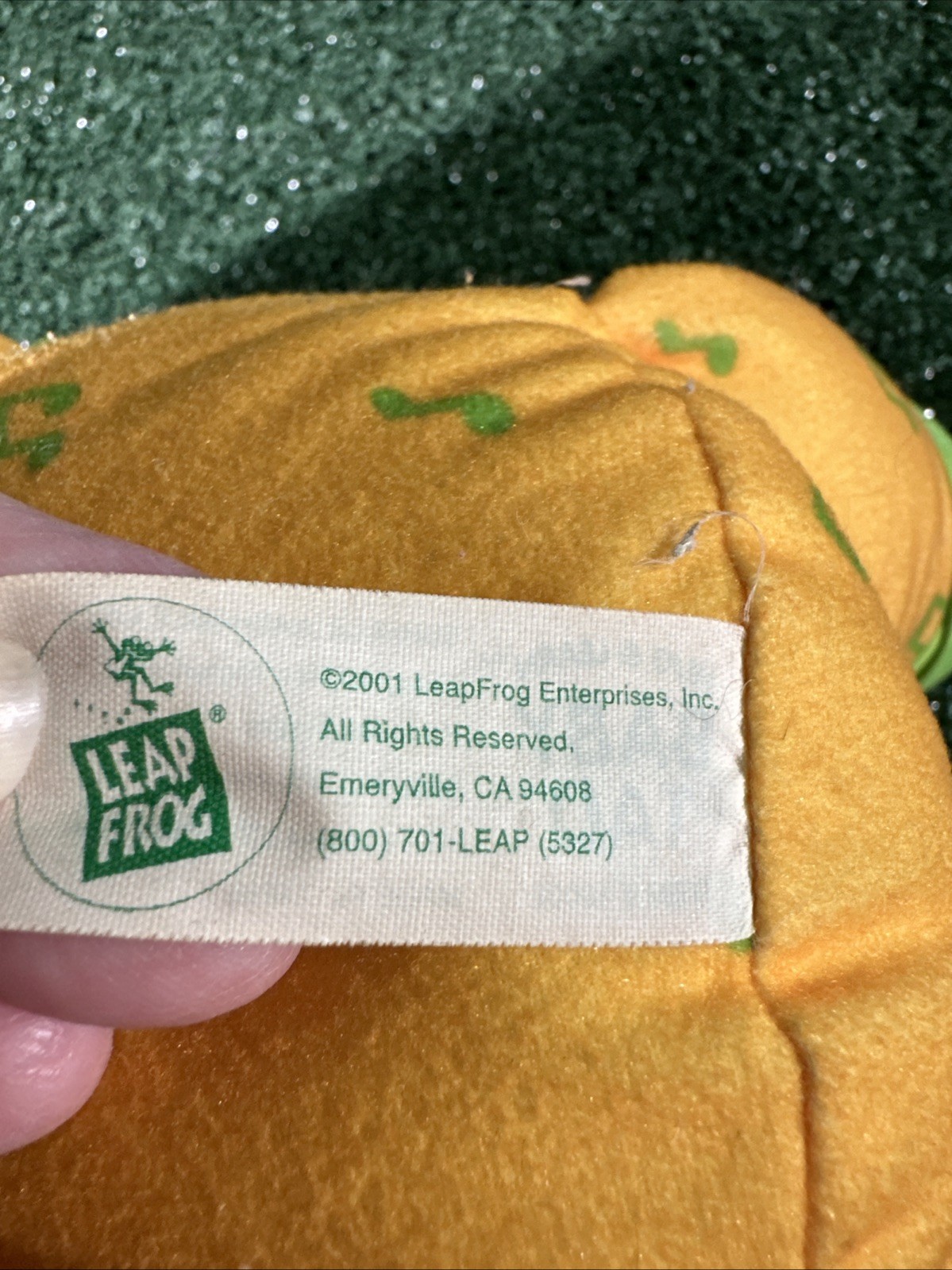 Baby Tad Leap Frog Hug & Learn Plush Talks & Sings Interactive TESTED WORKS