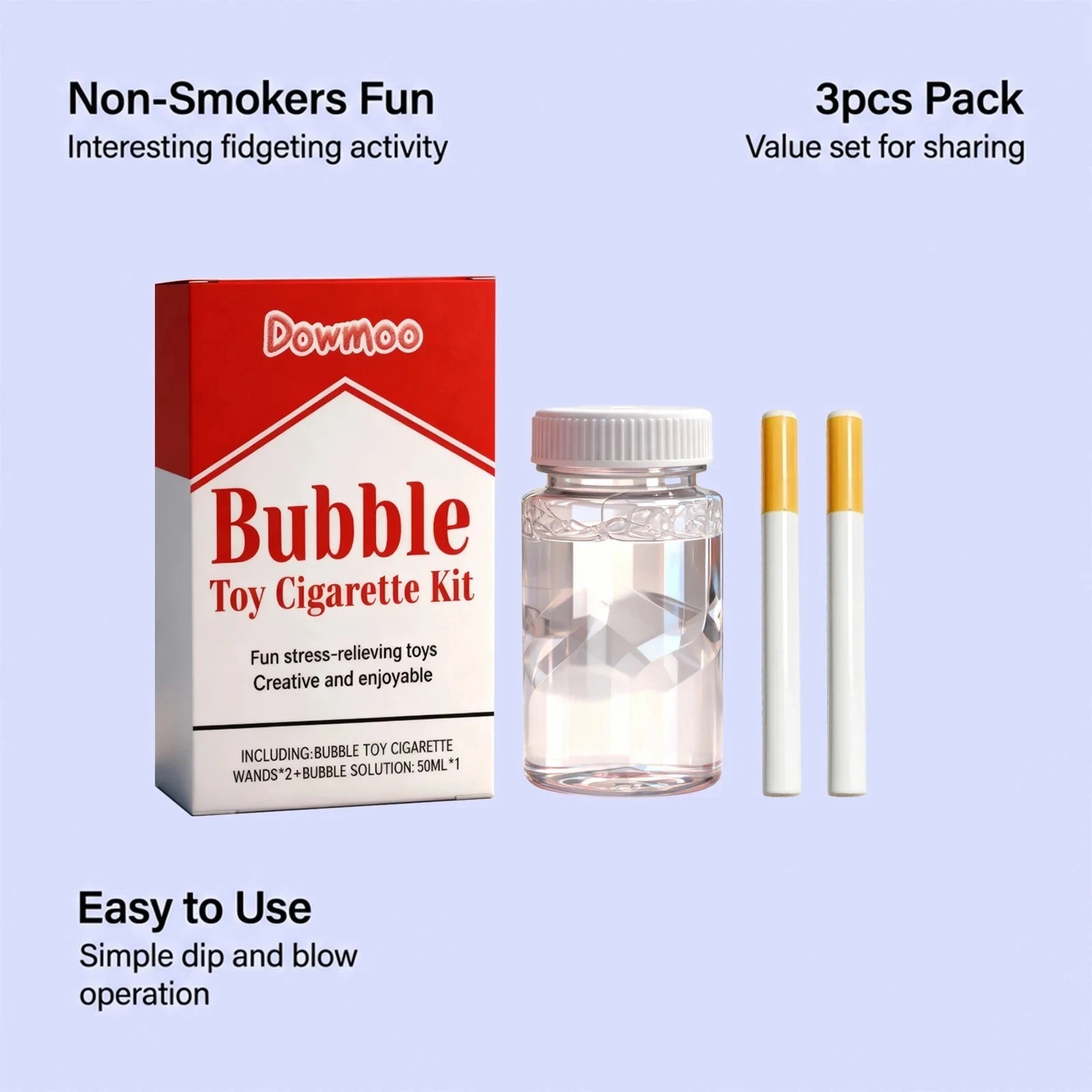 Bubble Toy Cigarette, Stress Relief Toy Fake Bubbles Smoke Cigarettes – New Pack